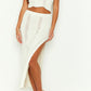 Abril Cream Knit Midi Skirt 
