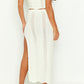 Abril Cream Knit Midi Skirt 