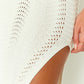 Abril Cream Knit Midi Skirt 