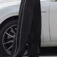 Black baggy sweatpants with piping detail