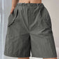 Grey Vintage Street Parachute Cargo Shorts