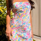 Daniella Floral Strapless Mini Dress 