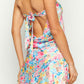 Daniella Floral Strapless Mini Dress 