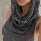 Punk Crochet Knit Tank Top with Hood