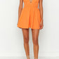 Serenella Crinkle Orange Mini Dress