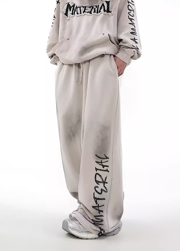 Hip Hop Graffiti Design Drawstring Sweatpants Unisex