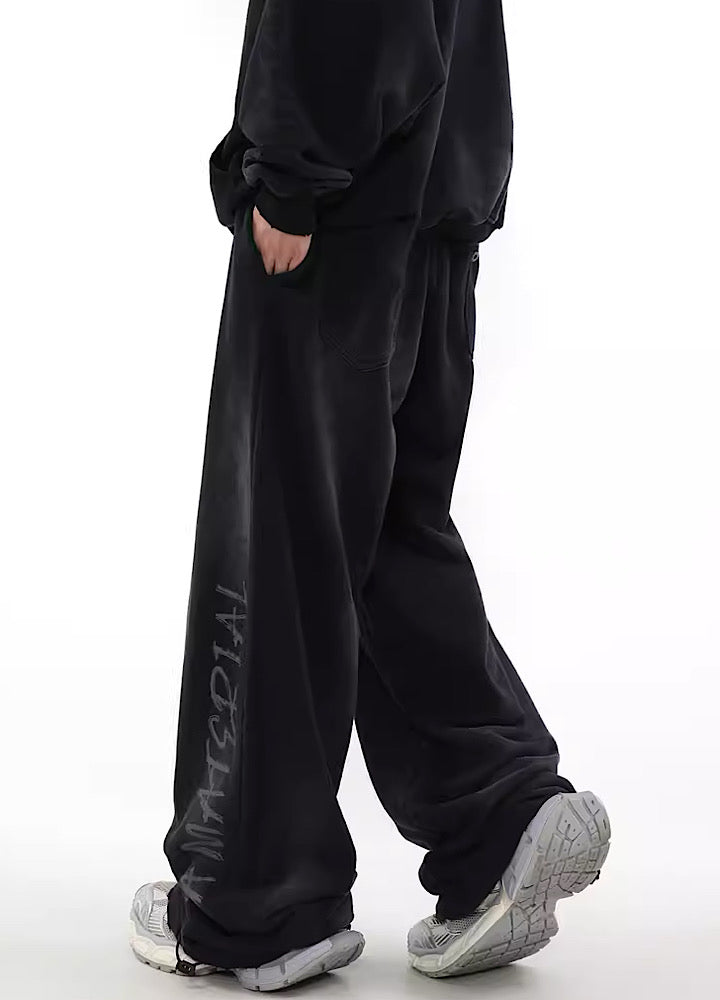 Hip Hop Graffiti Design Drawstring Sweatpants Unisex