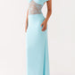 Michele Spitzen Maxikleid – Türkis