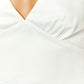 Paola top in ivory with floral details satin