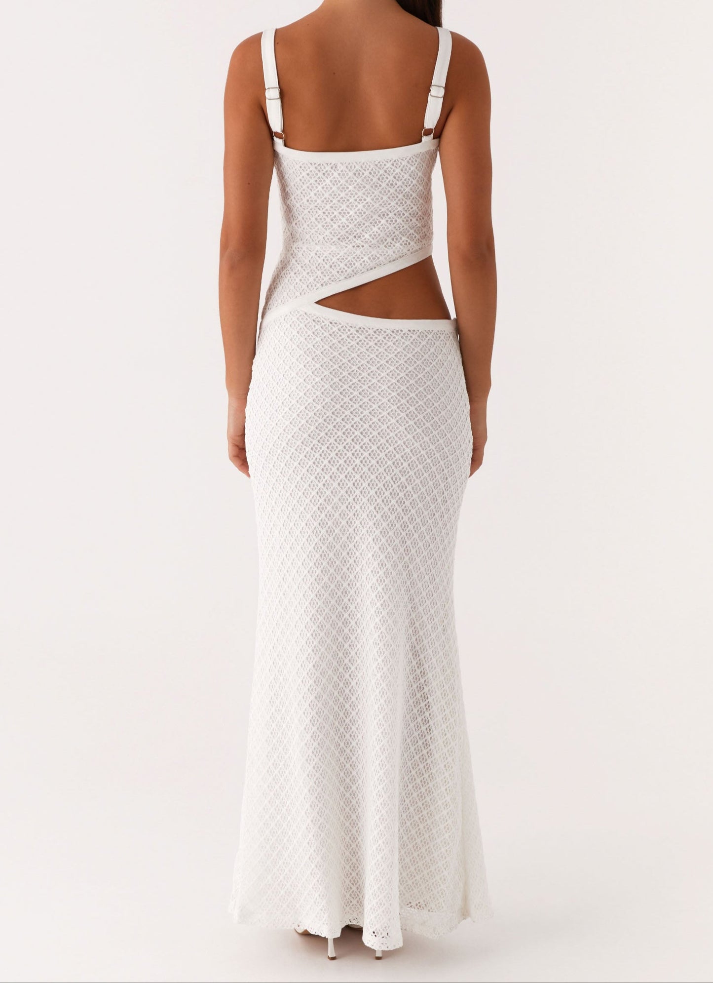 Orsa Maxi Dress - White Crochet Pattern