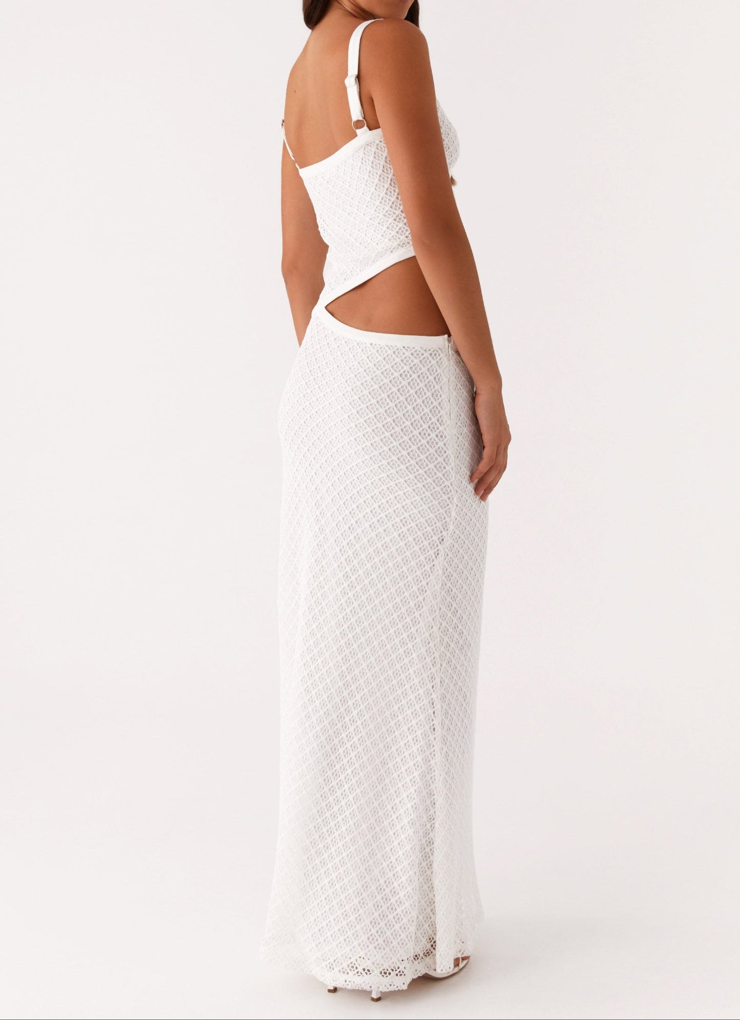 Orsa Maxi Dress - White Crochet Pattern