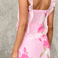 Leonora pink floral mini dress 