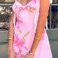Leonora pink floral mini dress 