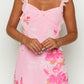 Leonora pink floral mini dress 