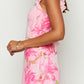 Leonora pink floral mini dress 