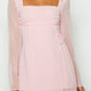 Vittoria mini dress with long sleeves in baby pink