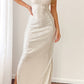 Italia White Maxi Slip with Sequins
