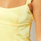 Annabella Muse Yellow Satin Mini Dress 