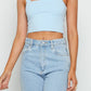 Cadenza Blue Crop Top