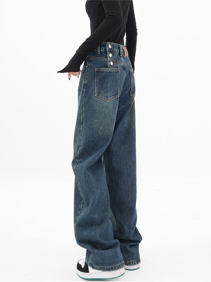 Blue Vintage Classic Boyfriend Jeans