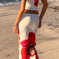 Viviana White Orchid Maxi Skirt 