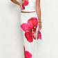 Viviana White Orchid Maxi Skirt 