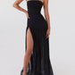 Gelsomina Trägerloses Maxikleid - Schwarz