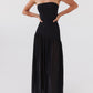 Gelsomina Trägerloses Maxikleid - Schwarz