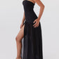 Gelsomina Trägerloses Maxikleid - Schwarz