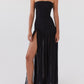 Gelsomina Trägerloses Maxikleid - Schwarz