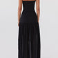 Gelsomina Trägerloses Maxikleid - Schwarz