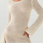 Filide Häkel Minikleid – Elfenbein