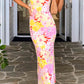 Barbarella Maxikleid mit Erdbeer Mädchen Print