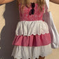 Fabiana Red and White Strapless Mini Dress