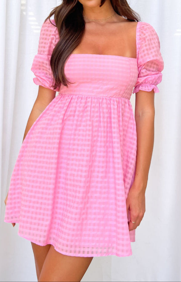 Rialta Pink Babydoll Minikleid