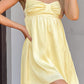 Eloisa Yellow Satin Mini Dress 