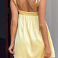 Eloisa Yellow Satin Mini Dress 