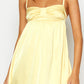 Eloisa Yellow Satin Mini Dress 