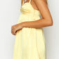Eloisa Yellow Satin Mini Dress 