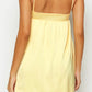 Eloisa Yellow Satin Mini Dress 
