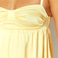 Eloisa Yellow Satin Mini Dress 