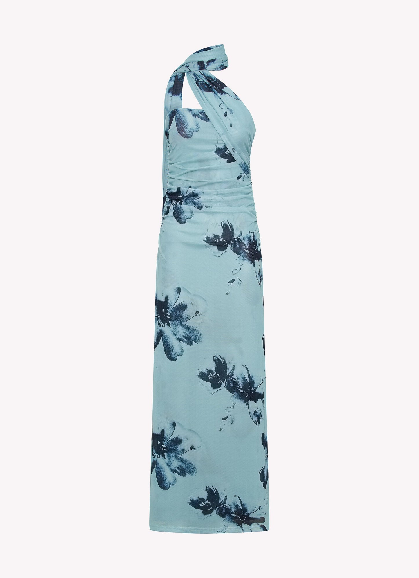 Carlotta Maxi Dress – Blue Black with Floral Print 