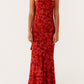 Amata Under The Pagoda Maxi Dress - Dark Red Floral