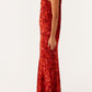 Amata Under The Pagoda Maxi Dress - Dark Red Floral