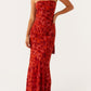 Amata Under The Pagoda Maxi Dress - Dark Red Floral