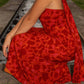 Amata Under The Pagoda Maxi Dress - Dark Red Floral