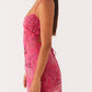 Vietta Pailletten Cami Minikleid - Fuchsia