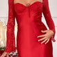 Romancia Rotes Langarm Minikleid