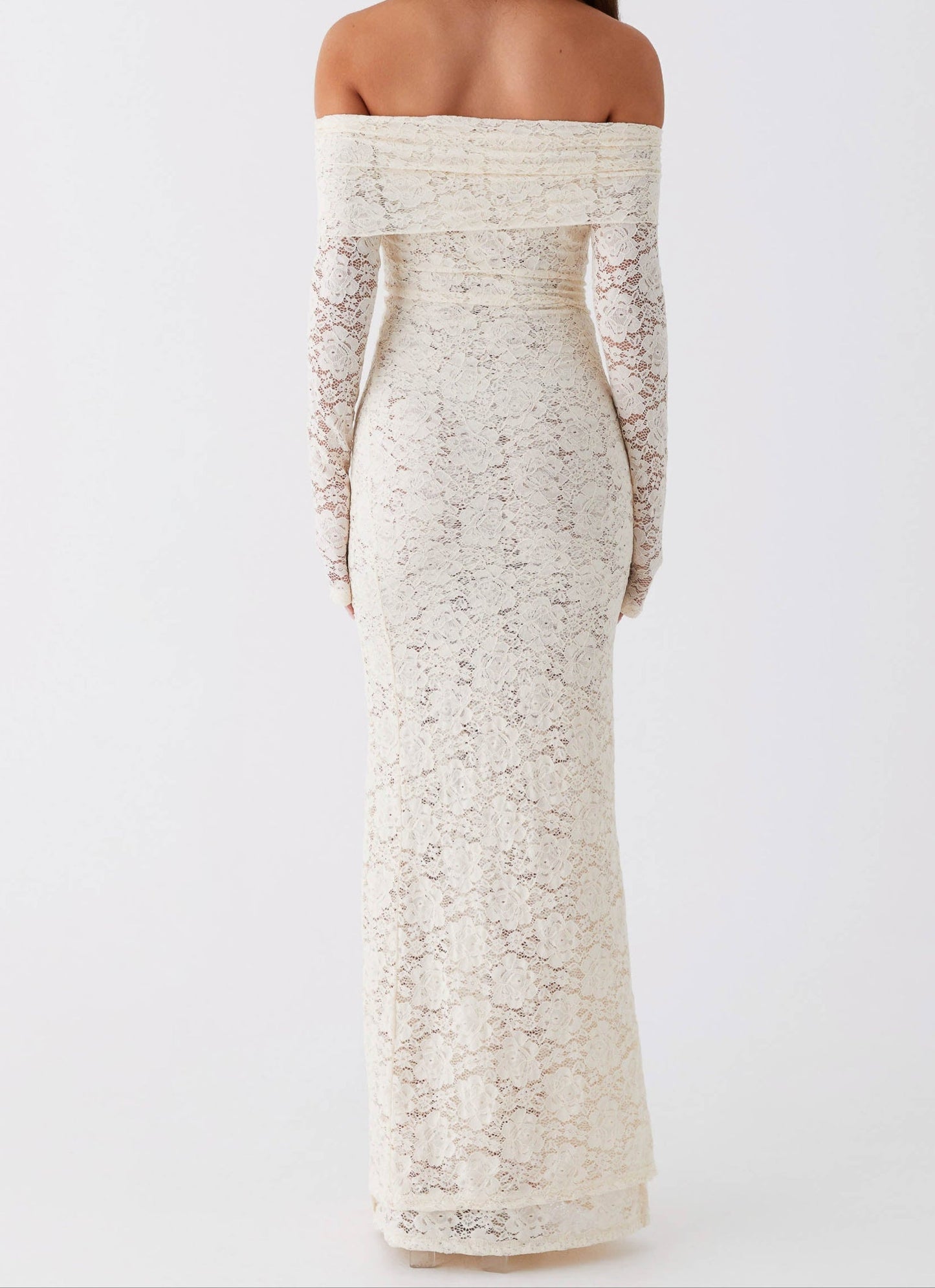 Genoviva Spitzen Maxikleid – Elfenbein