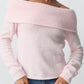 Y2K Einfarbiger Off Shoulder Oversized Pullover